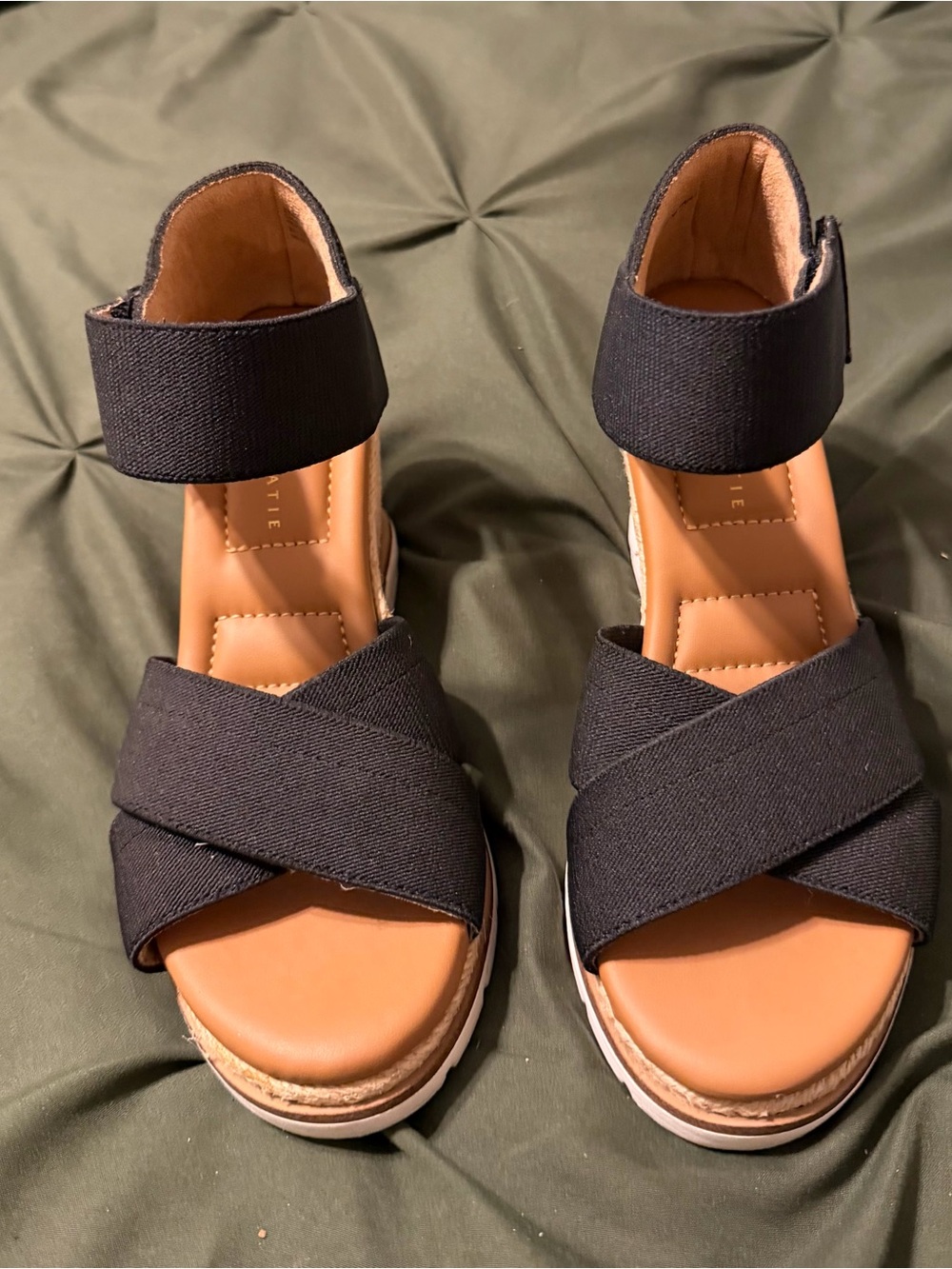 Kelly & Katie Wedge Sandals with Ankle Strap